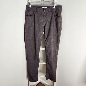 BRAX mens size 35/32 chuck modern fit brown houndstooth